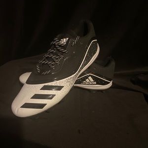Adidas Men's Icon VMid Baseball Cleats Black White